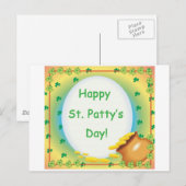 Happy St. Patty's Day Postkarte (Vorne/Hinten)