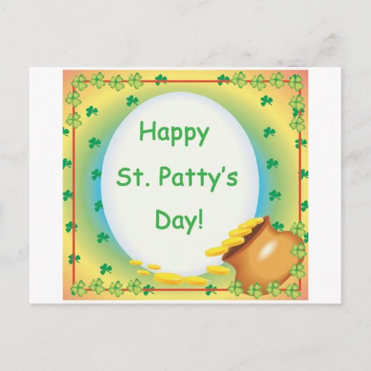 Happy St. Patty's Day Postkarte (Vorderseite)