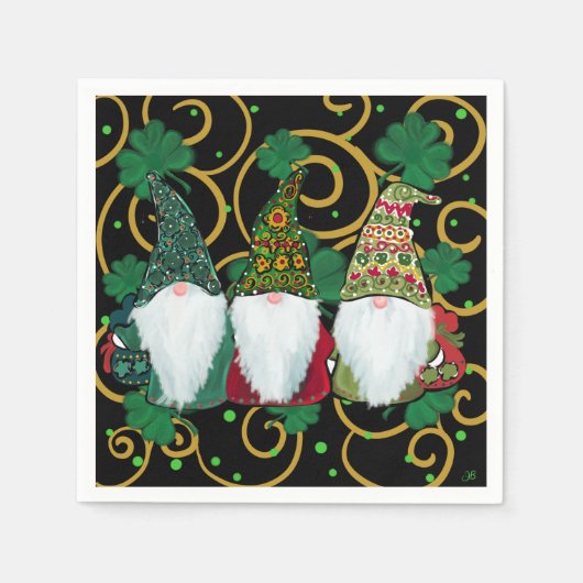Happy St. Patty's Day GNOMES Serviette (Vorderseite)