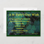 Happy St. Patty's Day - Kleeblatt (1) - Postkarte (Vorne/Hinten)