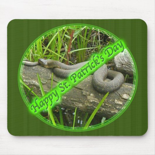 Happy St. Patty's Day No Snakes Mousepad (Vorne)