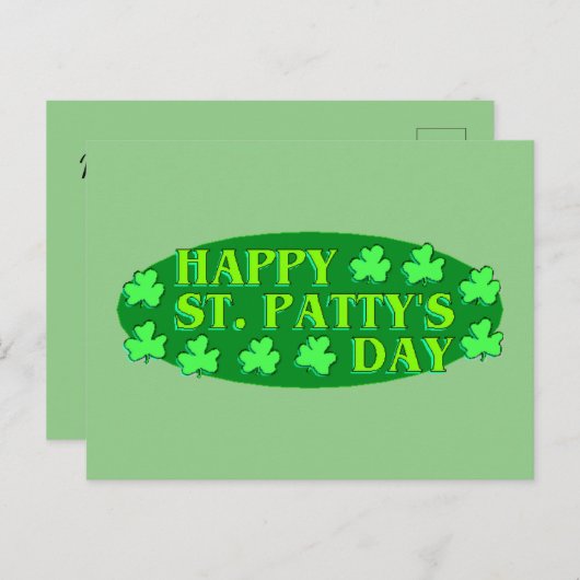 Happy St. Patty's Day Postkarte (Vorne/Hinten)