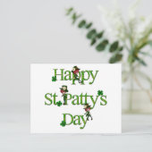Happy St. Patty's Day Postkarte (Stehend Vorderseite)
