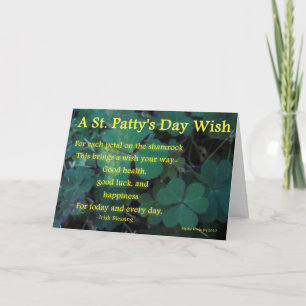 Happy St. Patty's Day - Shamrock (1) - Card Karte