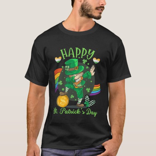 Happy St Saint Patrick s Day Irish Leprechaun Dap T-Shirt (Vorderseite)