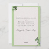 Happy St Saint Patrick's Day Feiertagskarte (Rückseite)