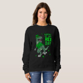Happy St Saint Patricks Pat Rex Day T Rex Dinosaur Sweatshirt (Vorne ganz)