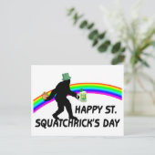 Happy St Squatchricks Day Postkarte (Stehend Vorderseite)