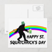 Happy St Squatchricks Day Postkarte (Vorne/Hinten)