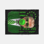 Happy St St. Patricks Day Trump Bubble Men Fleecedecke (Vorderseite (Horizontal))