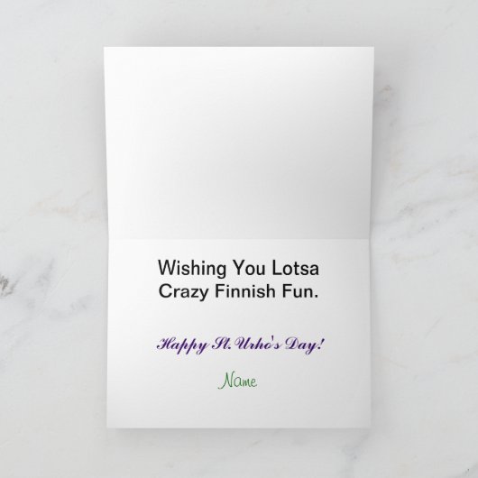 Happy St. Urho Day Morse Code Greeting Card Karte (Innenseite)