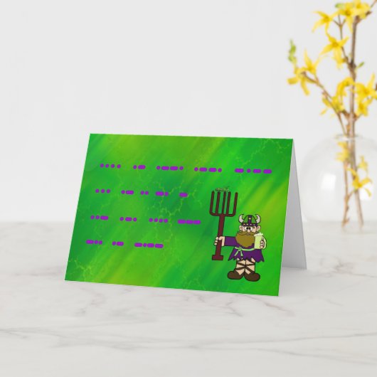 Happy St. Urho Day Morse Code Greeting Card Karte (Gelbe Blume)