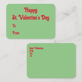 Happy St. Valentine's Day Card Mitteilungskarte