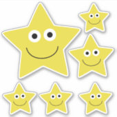 Happy Star Aufkleber (Vorderseite)