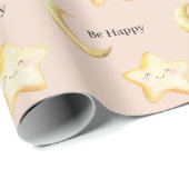 Happy Star Birthday Geschenkpapier (Rolleneckpunkt)