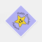 Happy Star Birthday Paper Napkins Serviette (Ecke)
