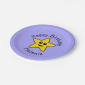 Happy Star Birthday Paper Tellers Pappteller (Schrägansicht)