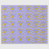 Happy Star Birthday Wrapping Paper Geschenkpapier (Flach)