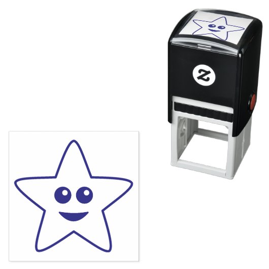 Happy-Star-Briefmarke Permastempel (Beispiel)