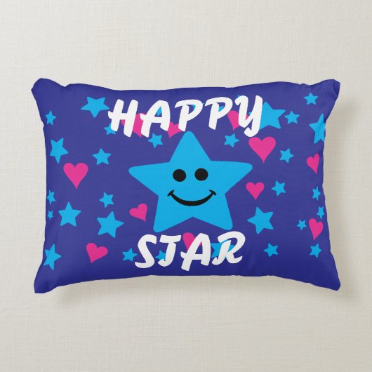 Happy Star Dekokissen (Vorderseite)