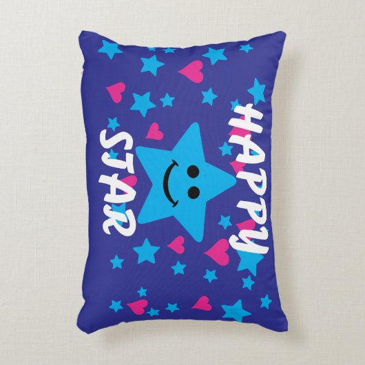Happy Star Dekokissen (Vorderseite(Vertikal))