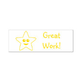 Happy Star Great Work Self-Inking Briefmarke Permastempel (Design)