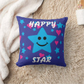 Happy star Throw Pillow Kissen (Decke)