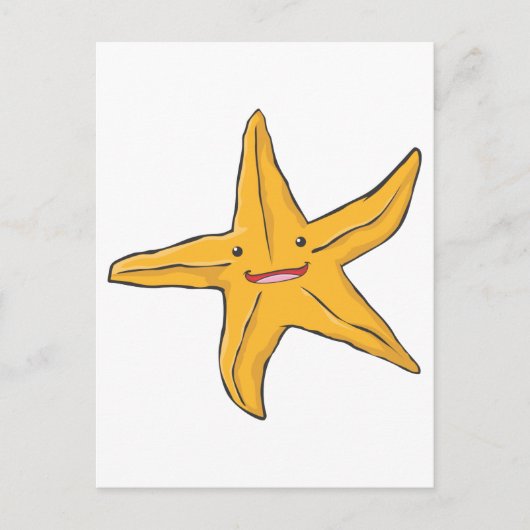 Happy Starfish Postkarte (Vorderseite)