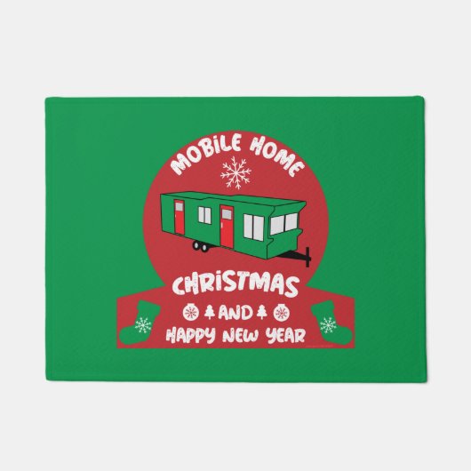 Happy Static Mobile Holiday Zuhause Xmas Geschenk Fußmatte (Vorderseite)