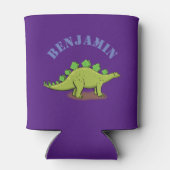 Happy stegosaurus dinosaur Cartoon Illustration Dosenkühler (Rückseite)