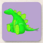 Happy Stegosaurus - Getränkeuntersetzer (Vorderseite)