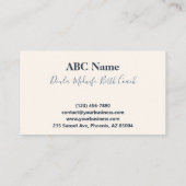 Happy Steps farbenfrohe Doula & Birth Coach Visitenkarte (Rückseite)