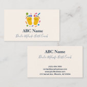 Happy Steps farbenfrohe Doula & Birth Coach Visitenkarte (Vorne/Hinten)