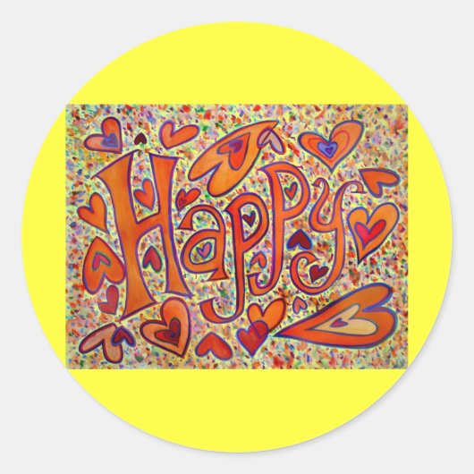 Happy Sticker (Vorderseite)
