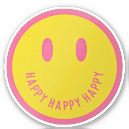 Happy Sticker (Vorderseite)