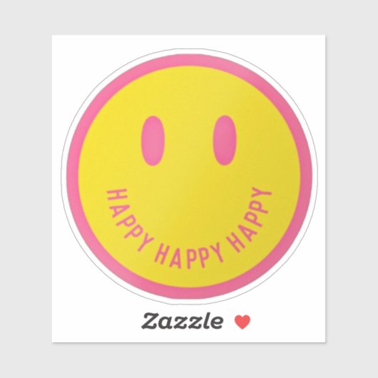 Happy Sticker (Blatt)
