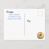 Happy Sticky Bun Holidays Postcard Feiertagspostkarte (Rückseite)