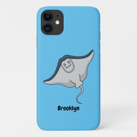 Happy stingray fish cartoon illustration Case-Mate iPhone hülle (Rückseite)