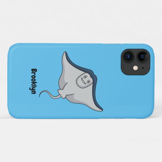 Happy stingray fish cartoon illustration Case-Mate iPhone hülle (Rückseite (Horizontal))