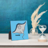 Happy stingray fish cartoon illustration fotoplatte (InSitu)