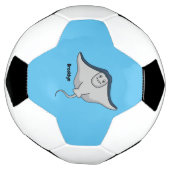 Happy stingray fish cartoon illustration fußball (Gedreht)