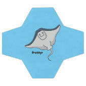 Happy stingray fish cartoon illustration fußball (Flach)