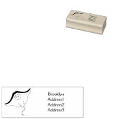 Happy stingray fish cartoon illustration gummistempel (Stempel)