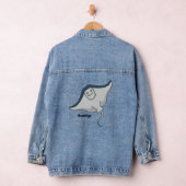 Happy stingray fish cartoon illustration jeansjacke (Hangar)