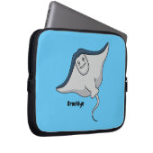 Happy stingray fish cartoon illustration laptopschutzhülle (Vorne Rechts)