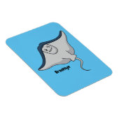 Happy stingray fish cartoon illustration magnet (Rechte Seite)