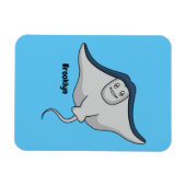 Happy stingray fish cartoon illustration magnet (Horizontal)