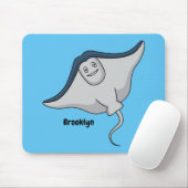 Happy stingray fish cartoon illustration mousepad (Mit Mouse)