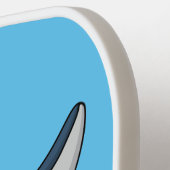 Happy stingray fish cartoon illustration pickleball schläger (Linke Seite)