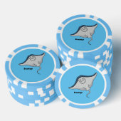 Happy stingray fish cartoon illustration pokerchips (Stapel)